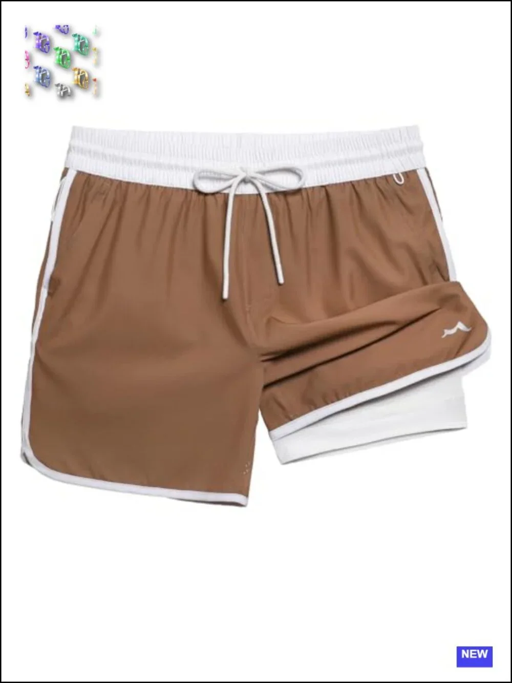Men's 5 Inch Running Shorts with Built-in Liner, 4-Way Stretch Athletic Gym